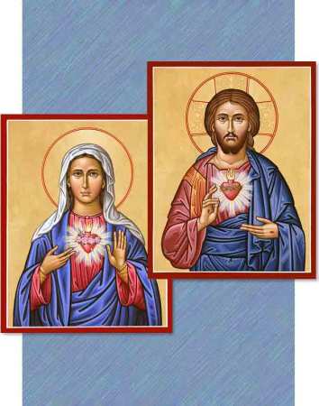 354x450 Icons Of Christ Sacred Heart And Immaculate Heart Monastery Icons
