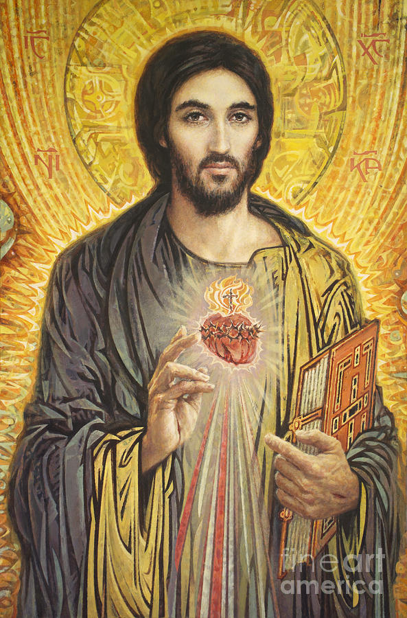 593x900 Sacred Heart Of Jesus Olmc Painting