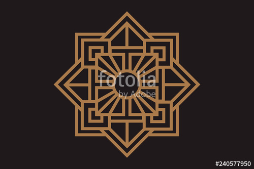 500x334 Abstract Emblem In Trendy Linear Style With Sun Of Sacred Icon