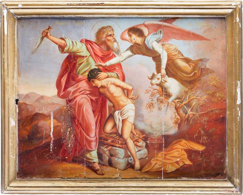 850x684 Lot Large Format Icon With The Sacrifice Of Isaac