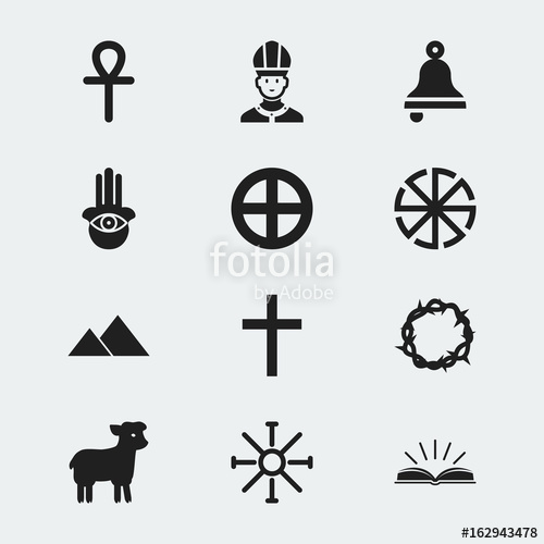 500x500 Set Of Editable Faith Icons Includes Symbols Such As Sacrifice