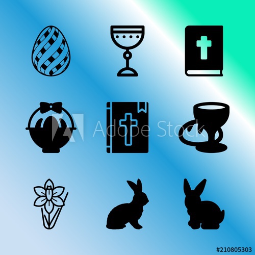 500x500 Vector Icon Set About Easter With Icons Related To Sacrifice