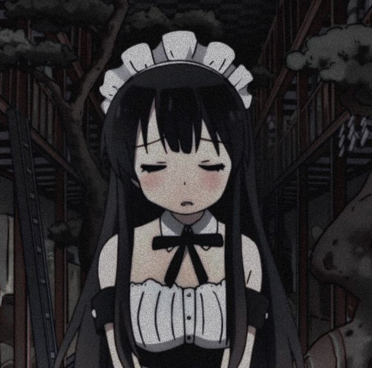 anime icon aesthetic sad icons manga maid character heart kawaii cartoon