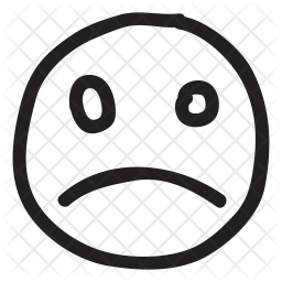256x256 Sad Face Icon Of Doodle Style