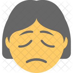 256x256 Sad Face Icon Of Flat Style