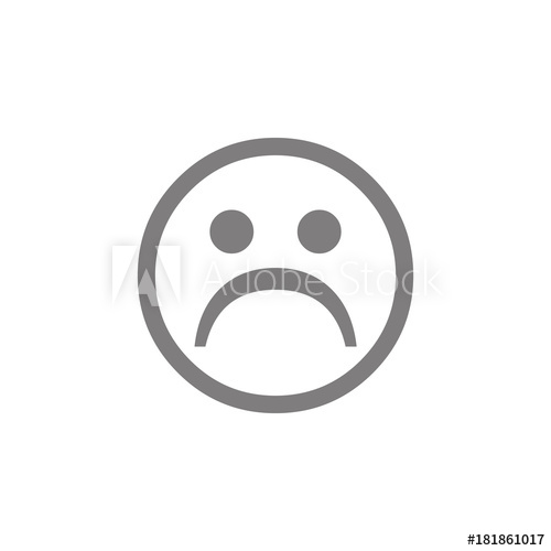 500x500 Sad Face Icon Web Element Premium Quality Graphic Design Signs