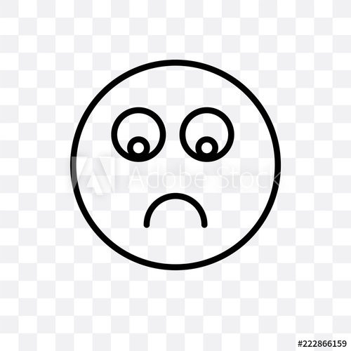 500x500 Sad Face Icon Isolated On Transparent Background Simple