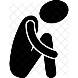 256x256 Sad Icon Of Glyph Style