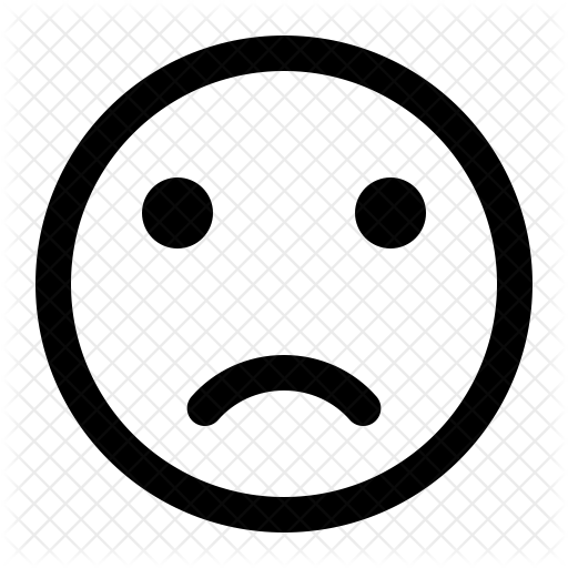 512x512 Sad Icon Of Line Style