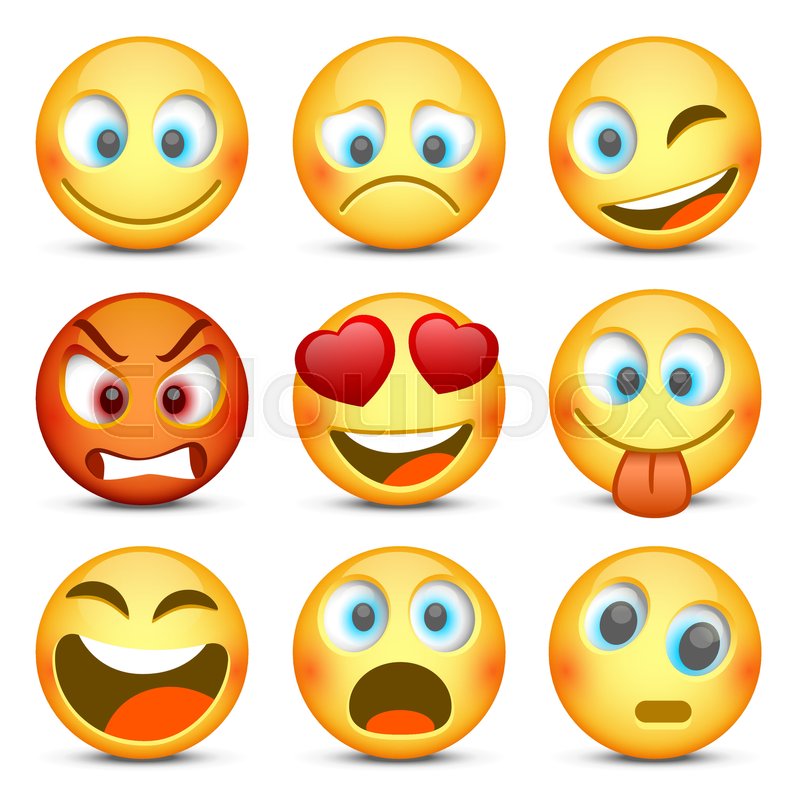 800x800 Emoji And Sad Icon Set Vector Stock Vector Colourbox