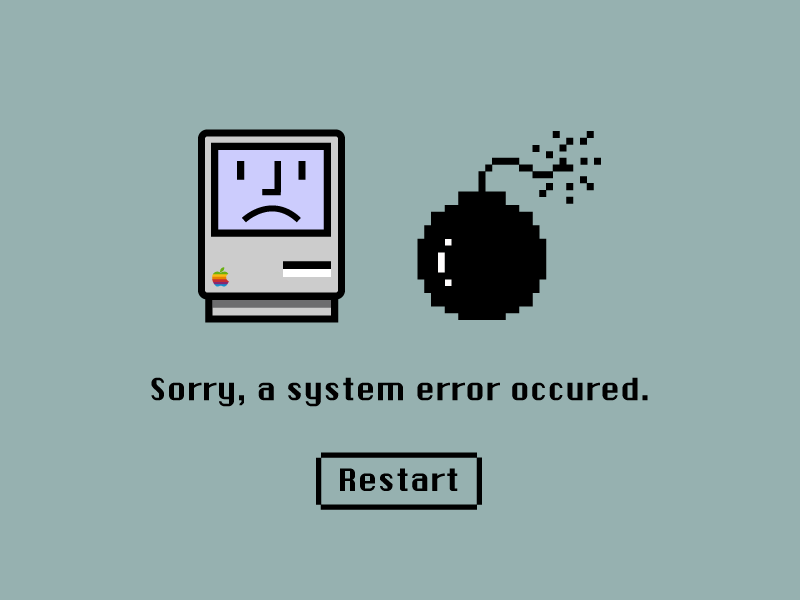 800x600 Sorry A System Error Occured