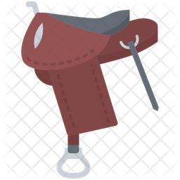256x256 Saddle Icon Of Flat Style