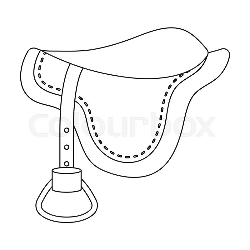 800x800 Saddle Icon In Outline Design Isolated Stock Vector Colourbox