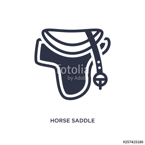500x500 Horse Saddle Icon On White Background Simple Element Illustration