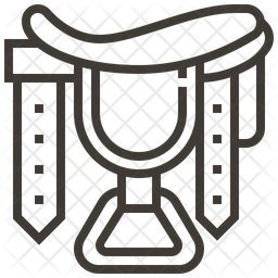 256x256 Horse Saddle Icon Of Line Style