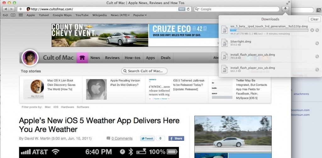 1024x502 Safari Beta Gets Awesome, Ios Like Download Manager