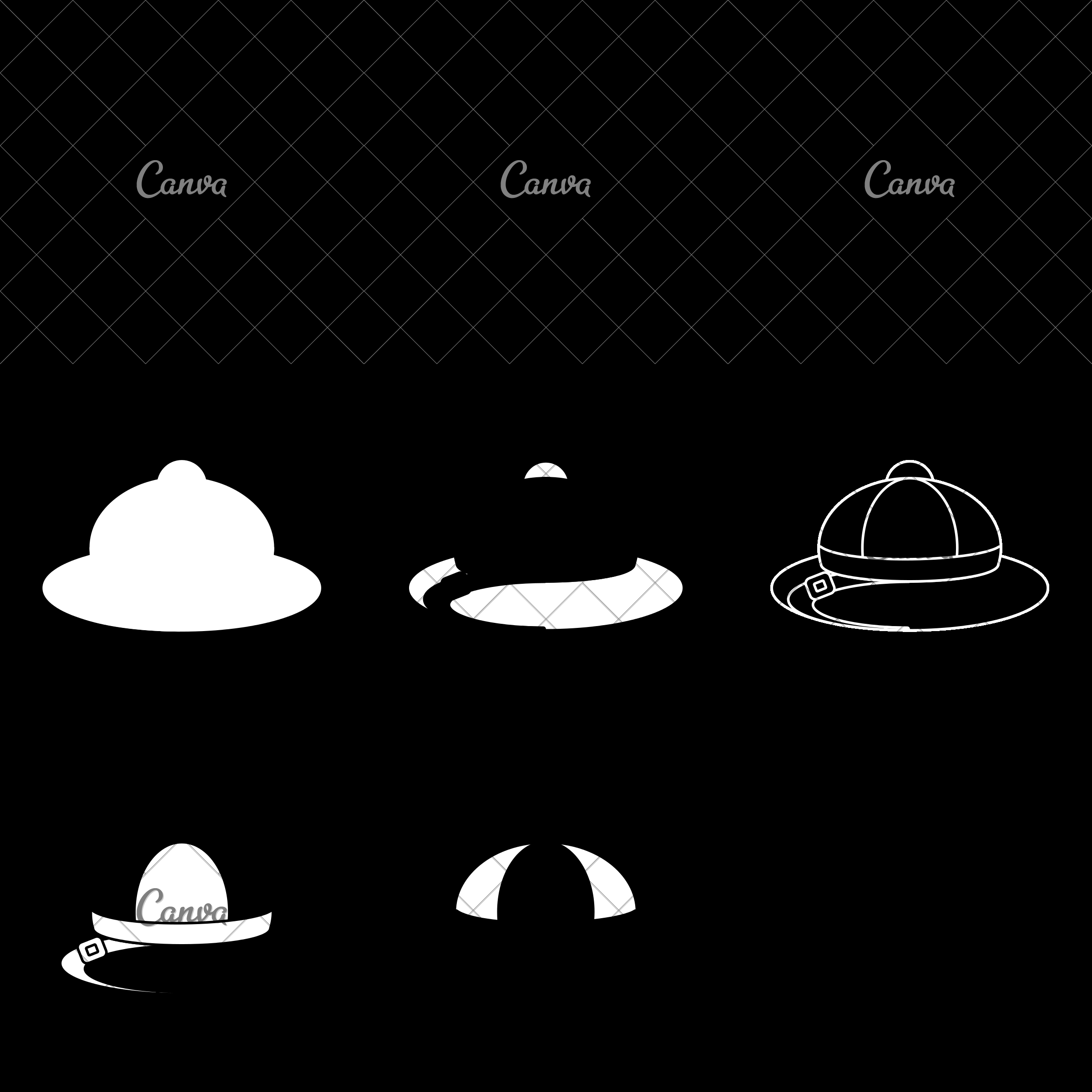 2400x2400 Safari Hat Vector Icon Illustration