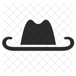 256x256 Safari Hat Icon Of Glyph Style