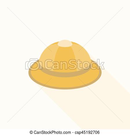 450x470 Safari Hat Icon, Flat Design With Long Shadow