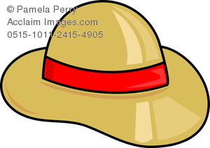 300x212 Clip Art Image Of A Safari Hat Travel Icon