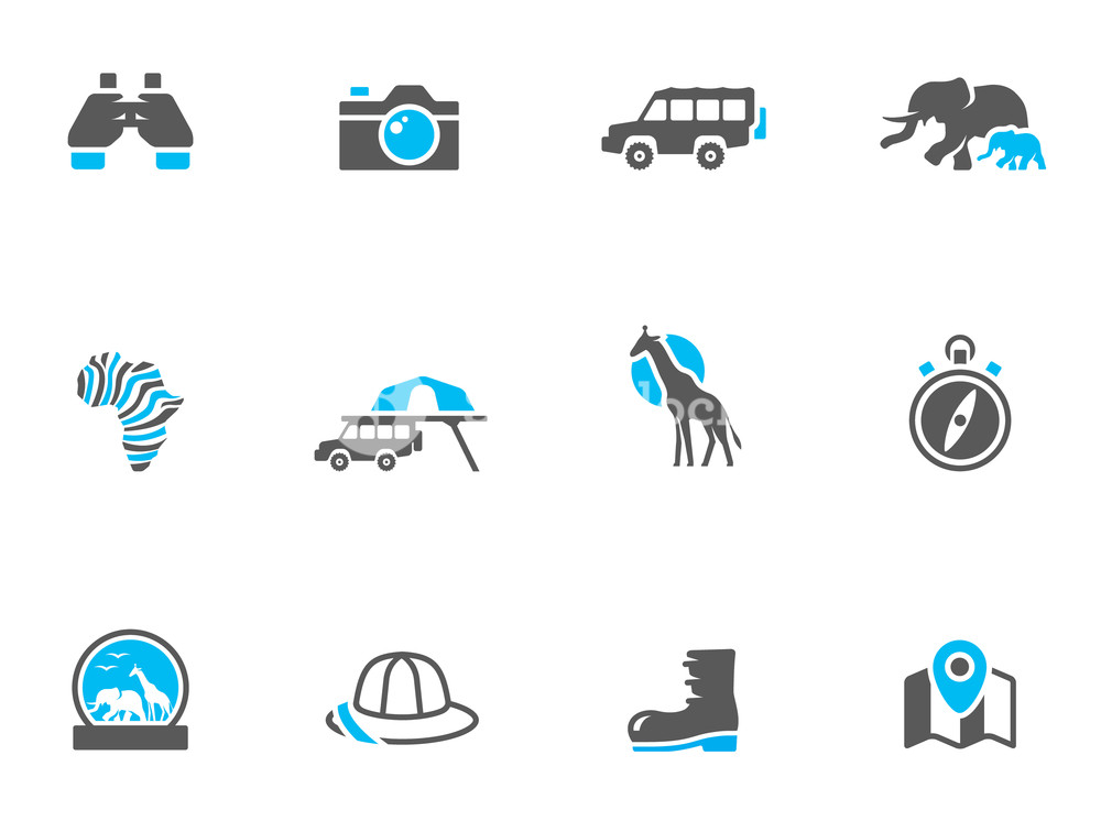 1000x746 Safari Icon Series In Duo Tone Color Style Vector Illustration