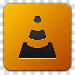 256x256 Icon Vlc, Orange Traffic Cone Icon Transparent Background Png