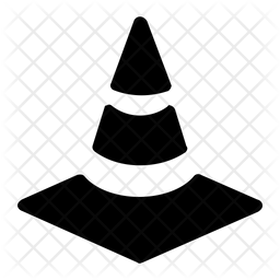 256x256 Safety Cone Icon Of Glyph Style