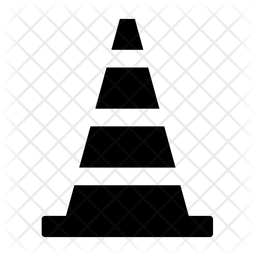 256x256 Traffic Cone Icon Of Glyph Style