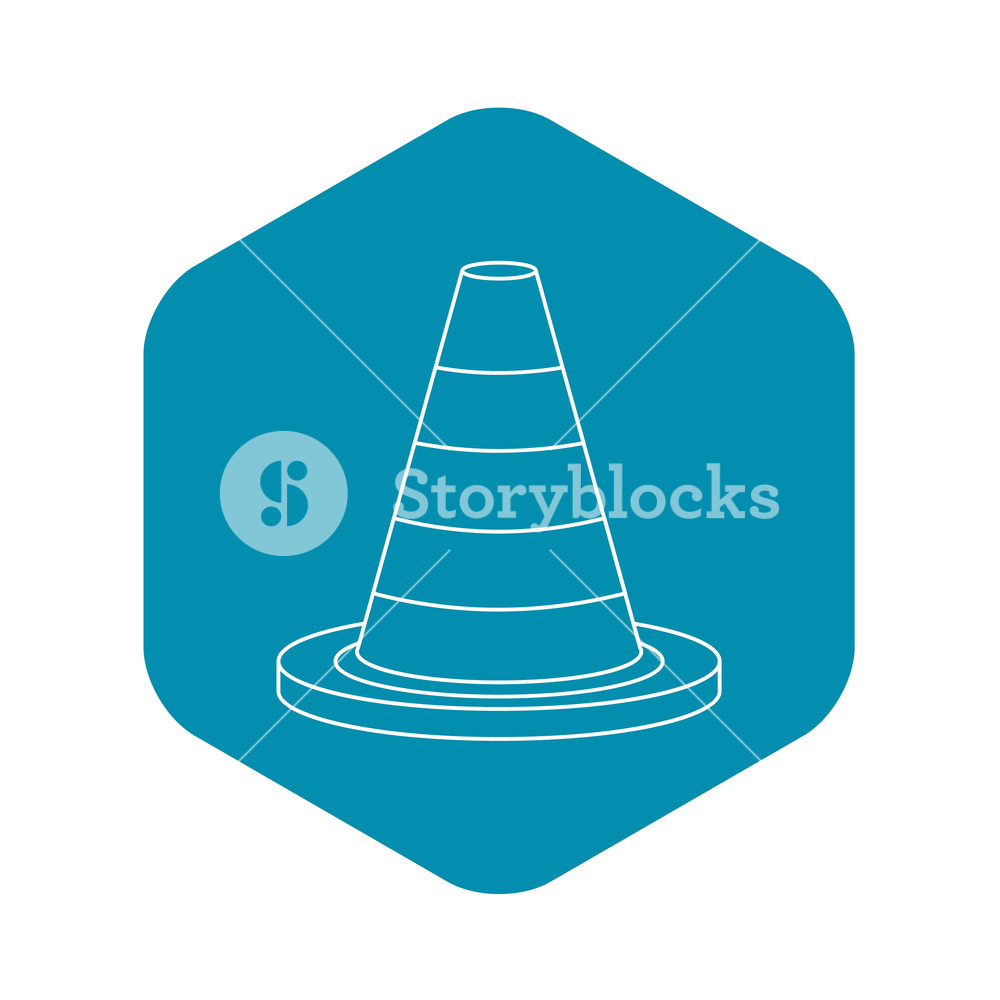 1000x1000 Traffic Safety Cone Icon Outline Illustration Of Traffic Safety