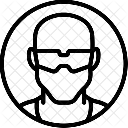 256x256 Safety Glasses Icon Of Line Style