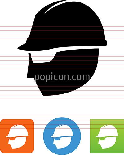 400x501 Worker With Hard Hat And Safety Glasses Icon