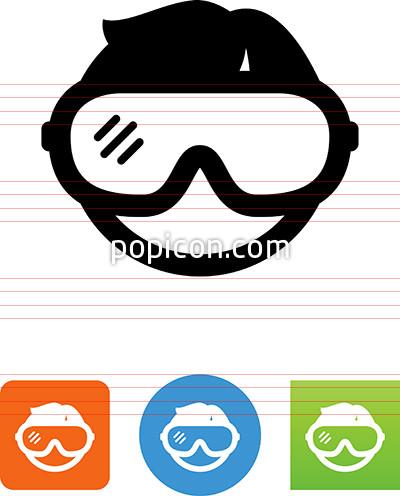 400x496 Person Wearing Safety Goggles Icon