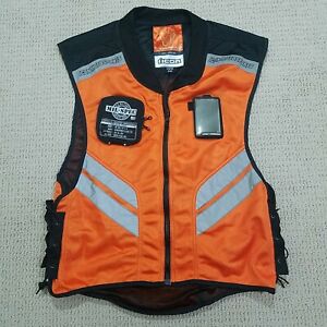300x300 Icon Mil Spec Full Zip Safety Vest Adult Super Size Orange Black