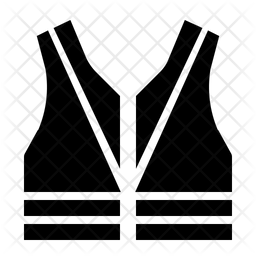 256x256 Safety Vest Icon Of Glyph Style