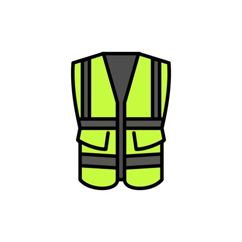 490x490 Safety Vest With Pocket Fill Outline Icon