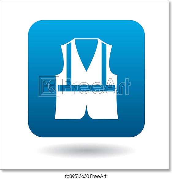 561x581 Free Art Print Of Safety Vest Icon In Simple Style Safety Vest