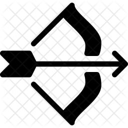 256x256 Sagittarius Icon Of Glyph Style