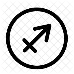 256x256 Sagittarius Icon Of Line Style