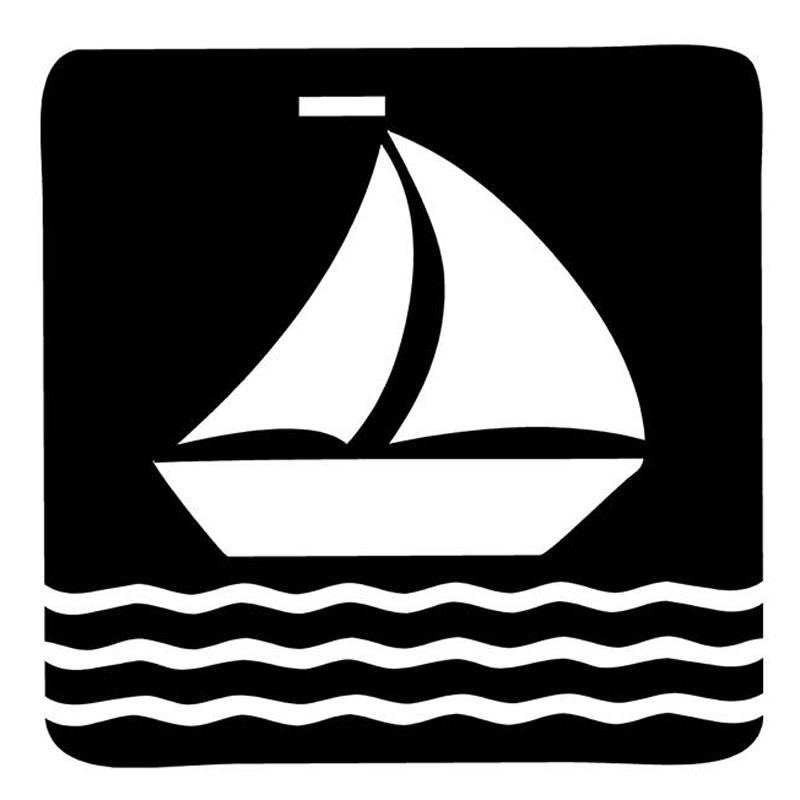 800x800 Sailboat Icon Symbol Car Sticker Decor Car Styling
