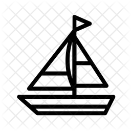 256x256 Sailing Boat Icon Of Line Style