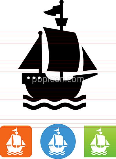 400x551 Sailing Ship Icon