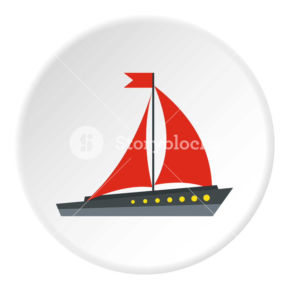 1000x1000 Sailing Ship Icon Flat Illustration Of Sailing Ship Vector Icon