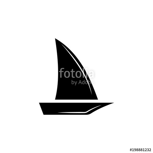 500x500 The Sailboat Icon Sailing Ship Symbol Icon Stock Photo