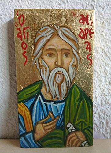 363x500 Apostle And St Andrew Mini Orthodox Icon Keepsake Hand