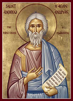 240x331 St Andrew The First Called Orthodox Icon Mounted Orthodox Icons