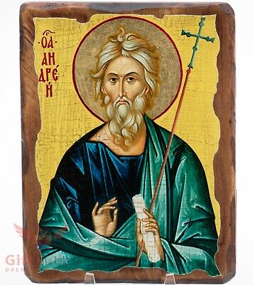 356x400 Wooden Icon Of Saint Andrew The Apostle Ikona Andrej Pervozvannyj