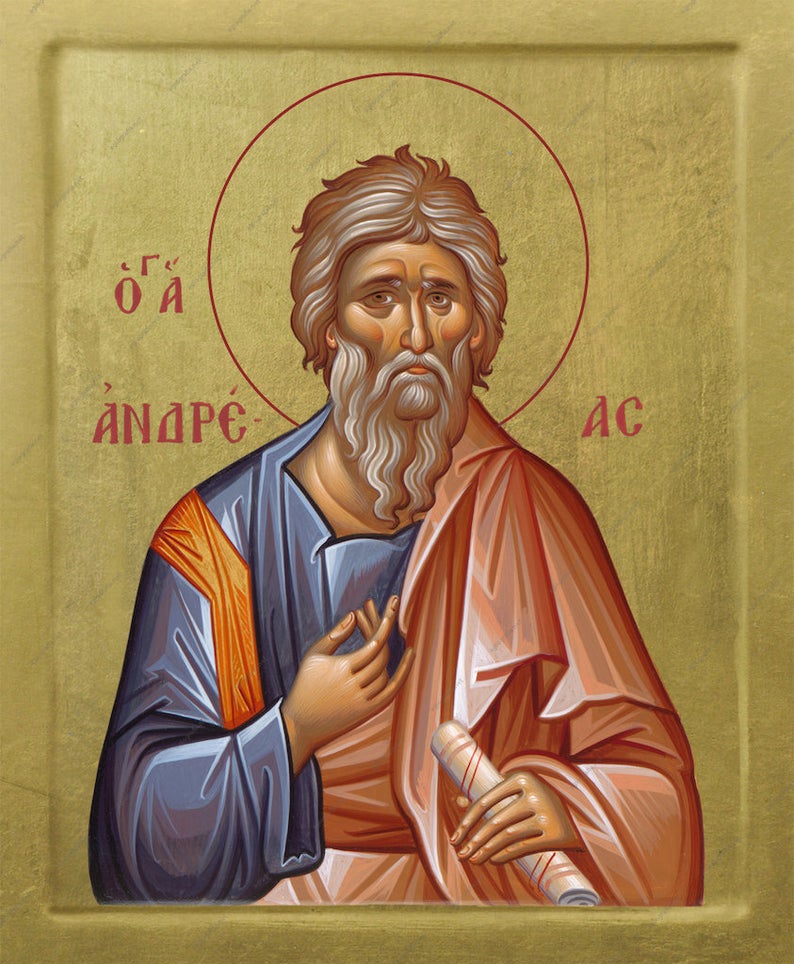 794x964 Christian Icon Of Saint Andrew Etsy