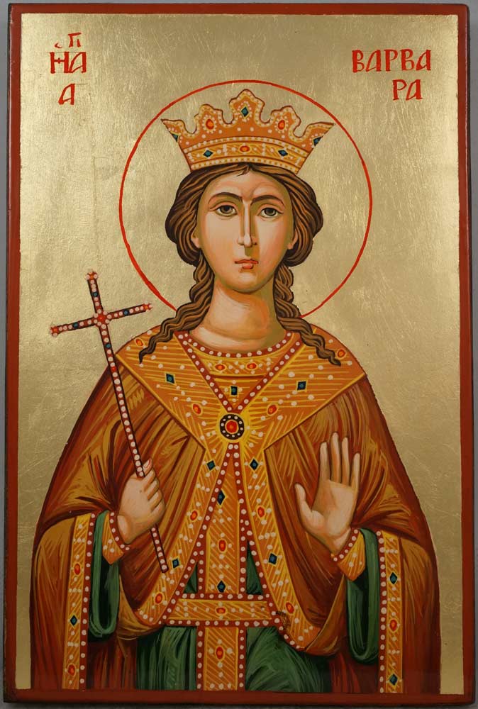 674x1000 Saint Barbara Hand Painted Icon