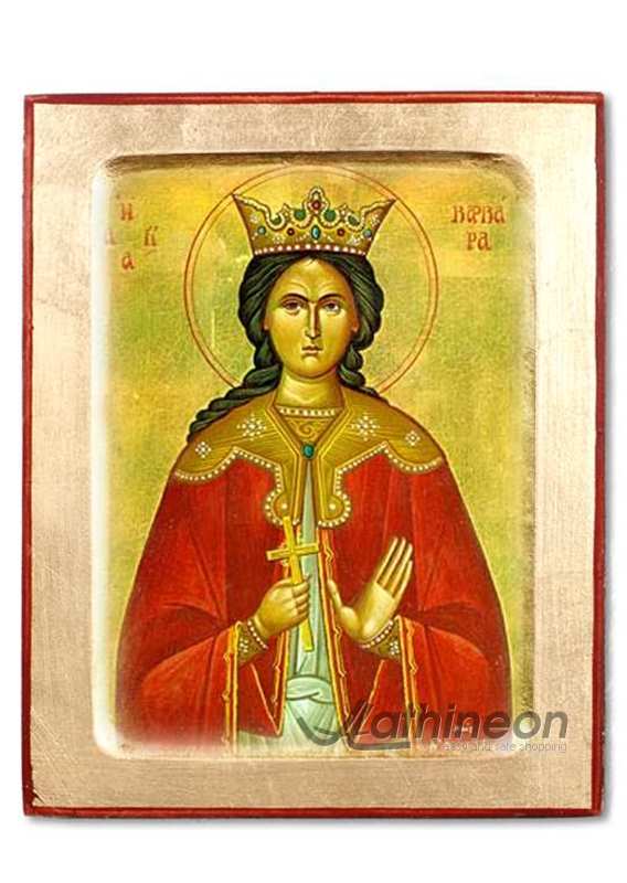 568x800 Saint Barbara The Great Martyr Wooden Carved Icon