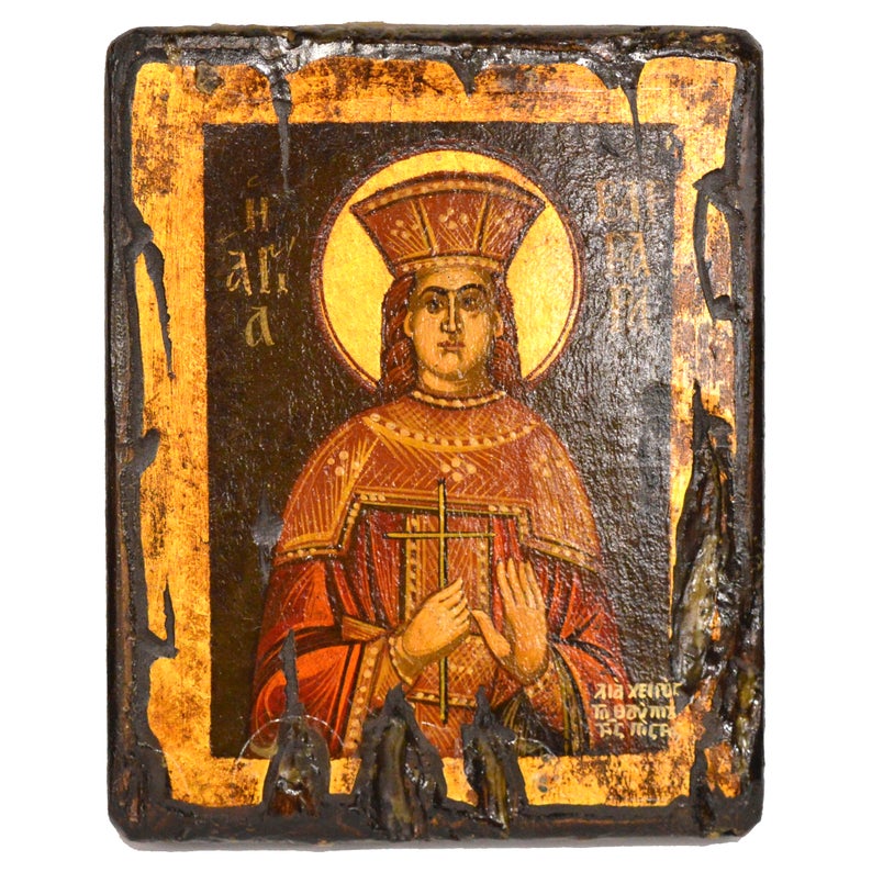 794x794 Saint Varvara Icon Saint Barbara Icon Handpainted Icon Etsy